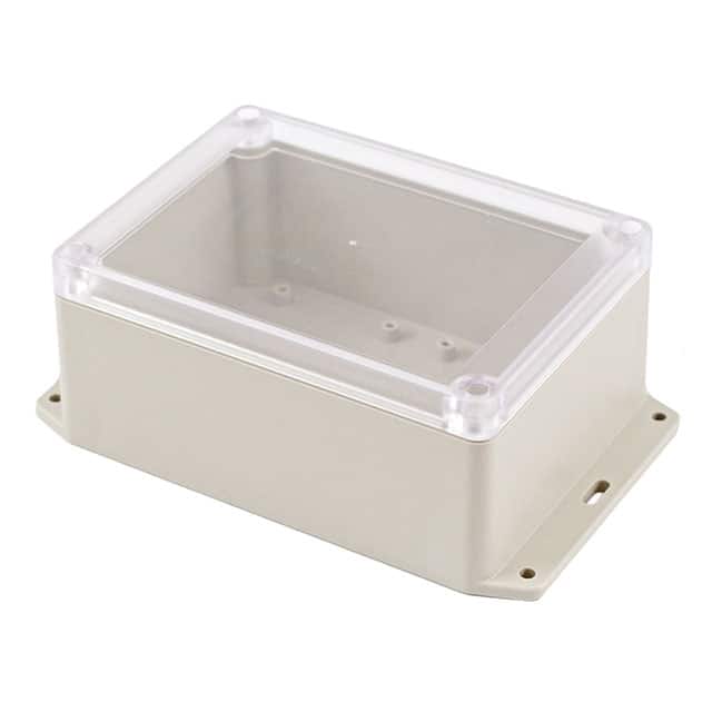 RP1215BFC BOX ABS GRY/CL 6.890"L X 4.240"W