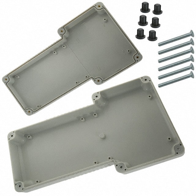 HH-3420 BOX ABS GRAY 9.331"L X 5.157"W