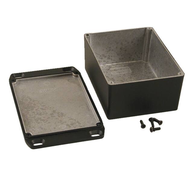 1590WCFLBK BOX ALUM BLACK 4.705"L X 3.701"W