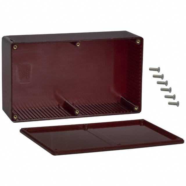 1591ETRD BOX PLAS RED 7.480"L X 4.331"W