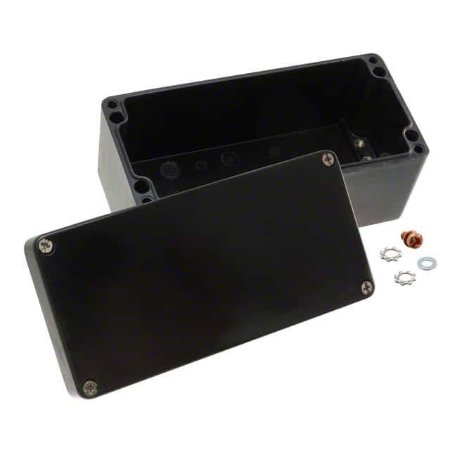 260816080 BOX FIBERGLASS BLK 6.3"LX2.95"W