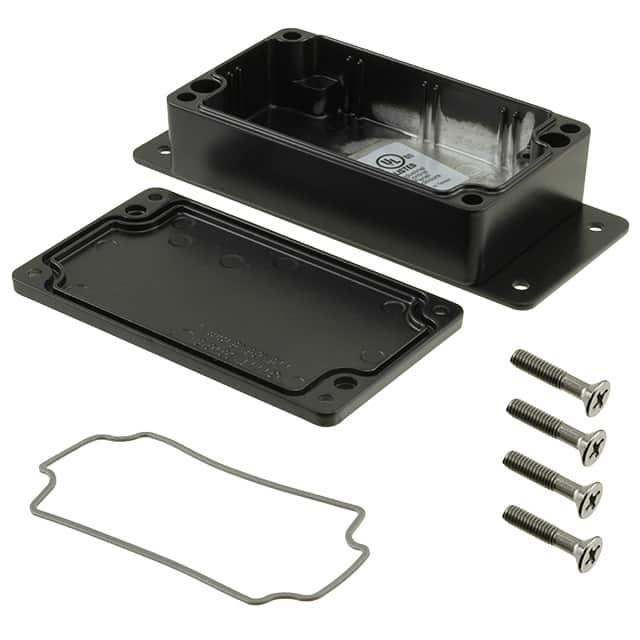 AN-2802-AB BOX ALUM BLACK 4.545"L X 2.578"W