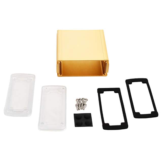 EXN-23357-GDP BOX ALUM CLR/GLD 4.69"L X 4.53"W