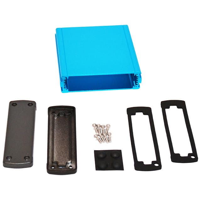 EXN-23354-BL BOX ALUM BLK/BLU 4.69"L X 4.48"W