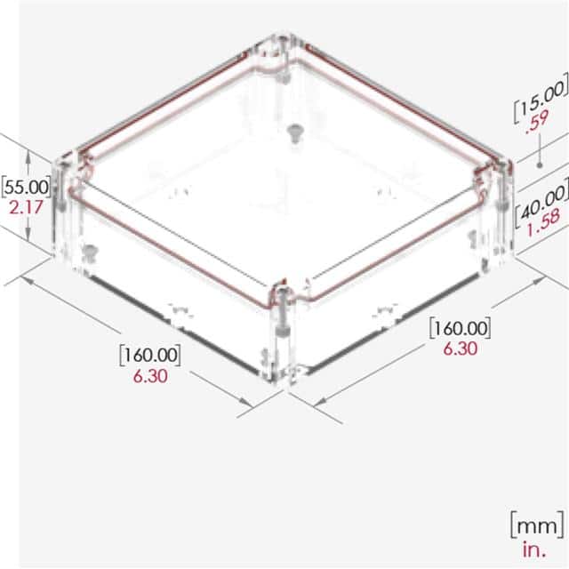 RB66P06C16C BOX PLAS CLR 6.300"L X 6.300"W