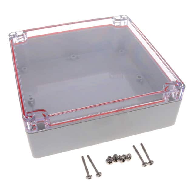 RB66P06C16G BOX PLAS GRY/CLR 6.3"L X 6.3"W