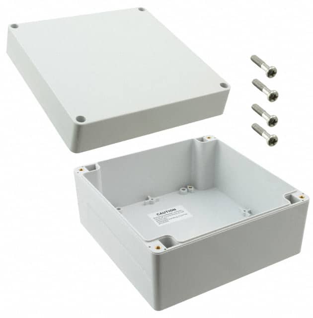 PN-1339 BOX PLAS GRAY 6.300"L X 6.300"W
