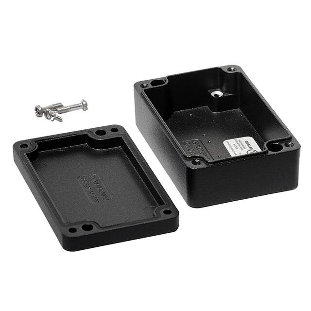 1590Z062BK BOX ALUM BLACK 3.848"L X 2.510"W