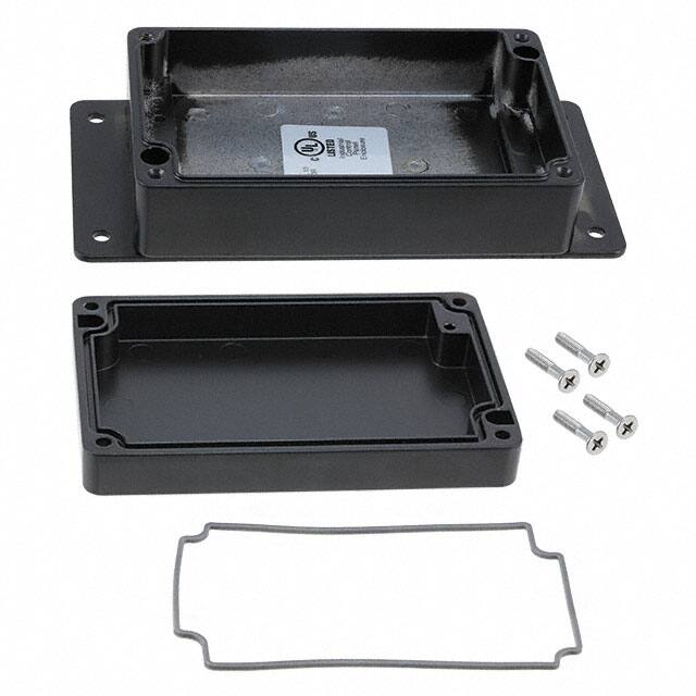 AN-2813-AB BOX ALUM BLACK 4.900"L X 3.140"W