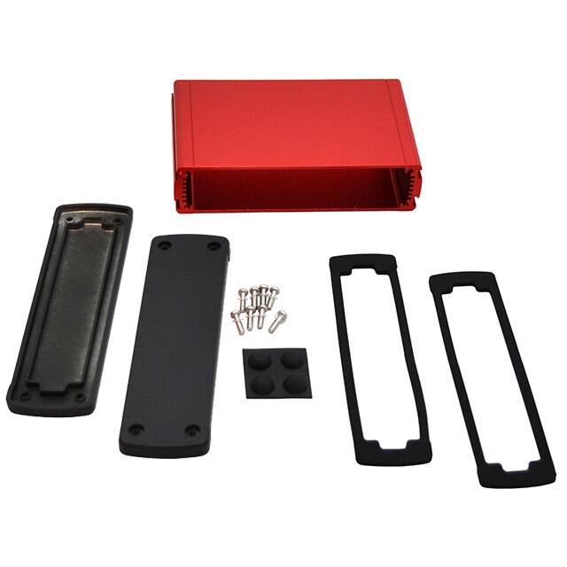 EXN-23359-RD BOX ALUM BLK/RED 3.5"L X 5.77"W