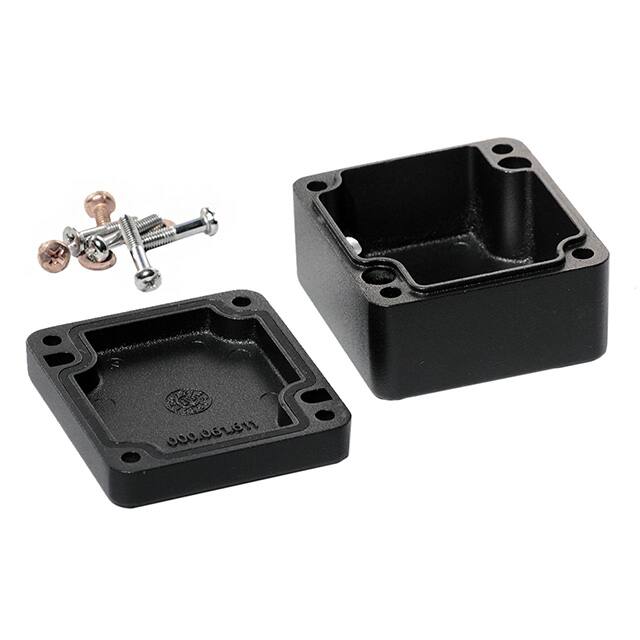 1590Z061BK BOX ALUM BLACK 2.510"L X 2.274"W