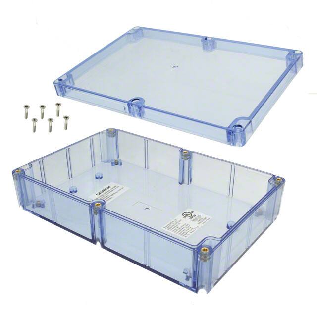 BT-2725 BOX PLSTC TRN BLUE 8.74"LX5.74"W