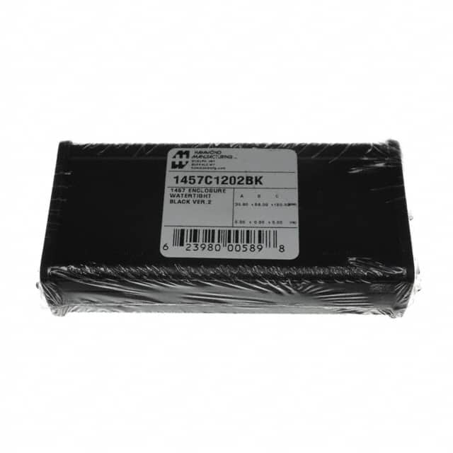 1457C1202BK BOX ALUM BLACK 5"L X 2.441"W