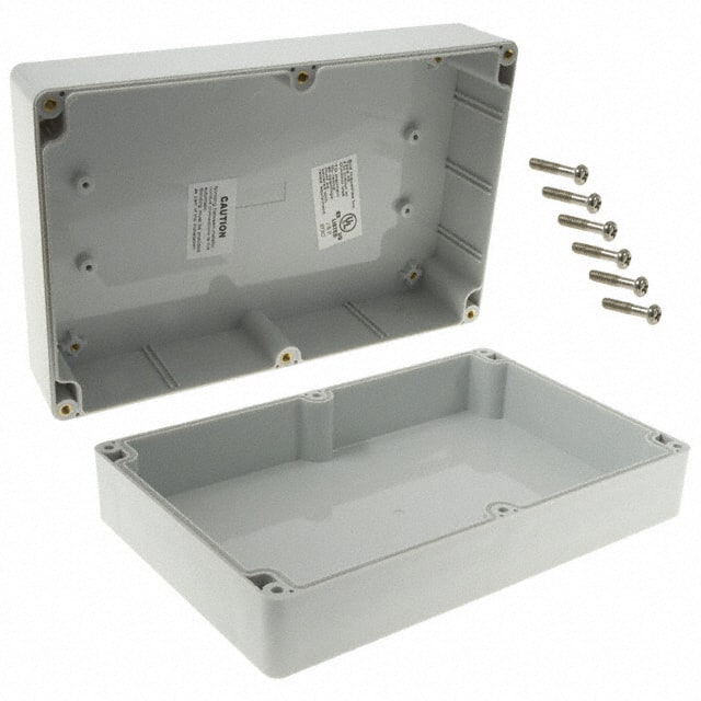 PN-1329 BOX PLAS GRAY 8.740"L X 5.740"W