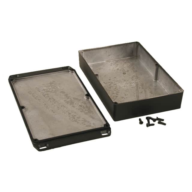 1590WDDFLBK BOX ALUM BLACK 7.402"L X 4.724"W