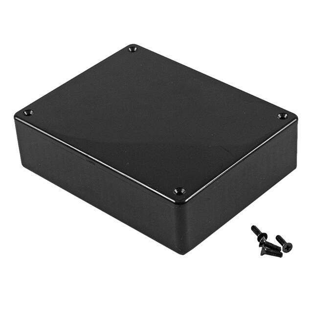 1591RGBK BOX ABS BLACK 4.744"L X 3.685"W