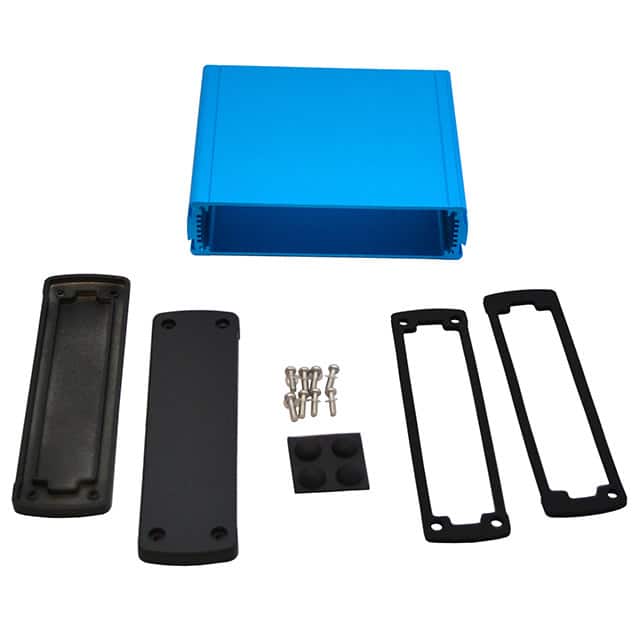 EXN-23360-BL BOX ALUM BLK/BLU 5.08"L X 5.77"W