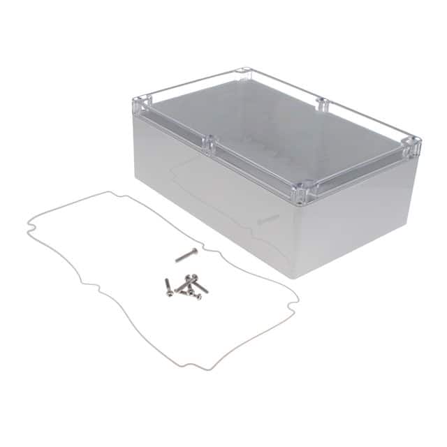 PN-1340-AC BOX PLAS GRY/CLR 9.450"L X 6.3"W