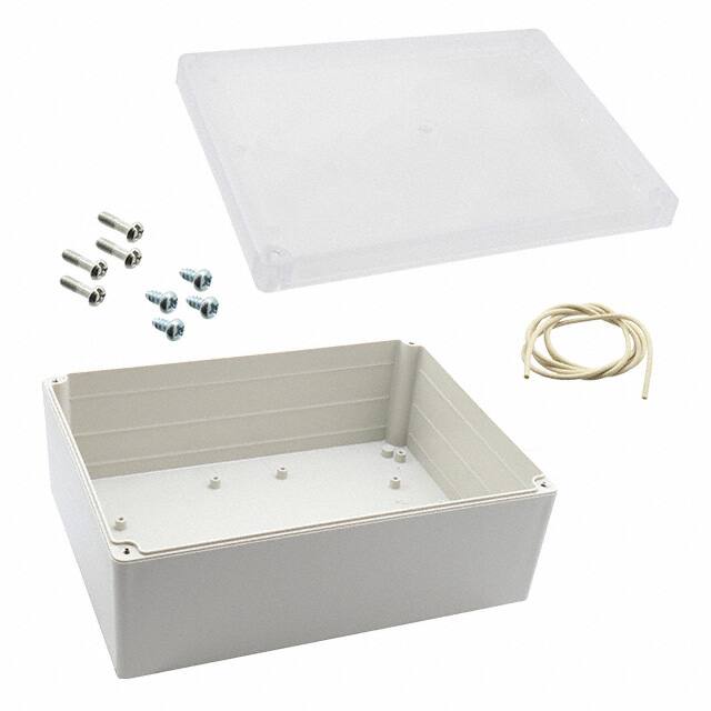 RP1465C BOX ABS GRY/CL 8.661"L X 6.495"W