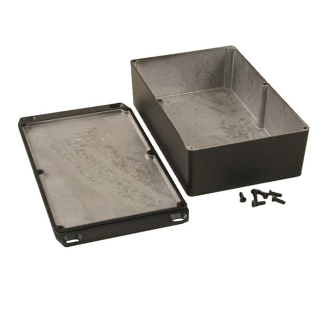 1590WDFLBK BOX ALUM BLACK 7.402"L X 4.724"W