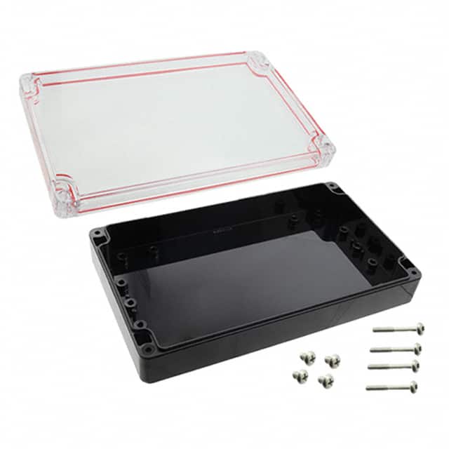 RB85P06C10B BOX PLASTIC BLK/CLR