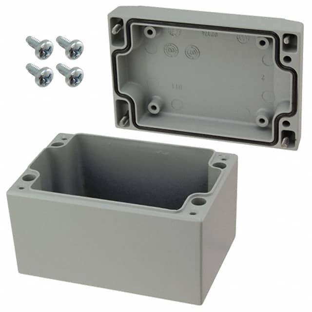 040812080 BOX ALUM GRAY 4.724"L X 3.150"W