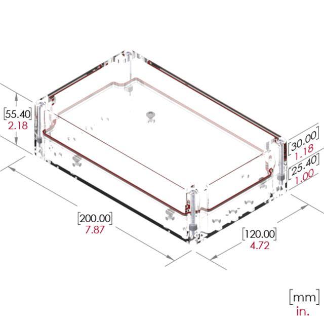 RB85P12C10C BOX PLASTIC CLEAR