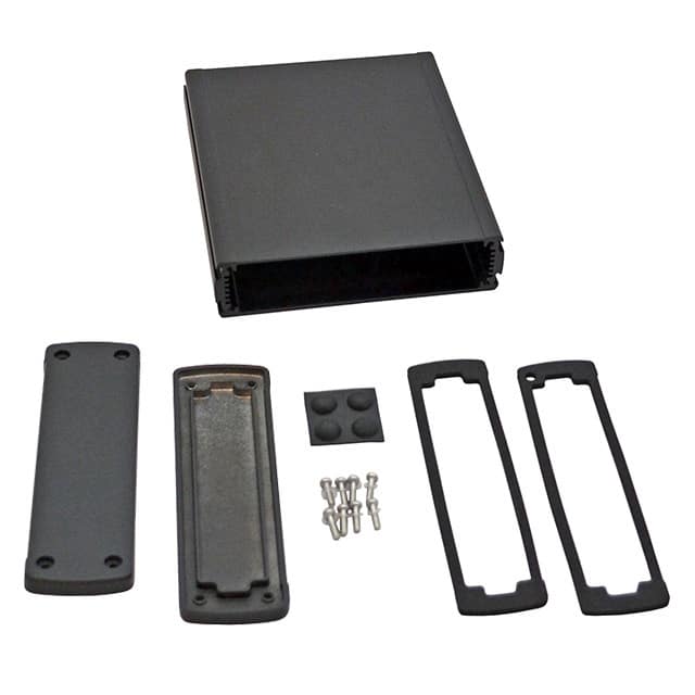 EXN-23361-BK BOX ALUM BLACK 6.654"L X 5.772"W
