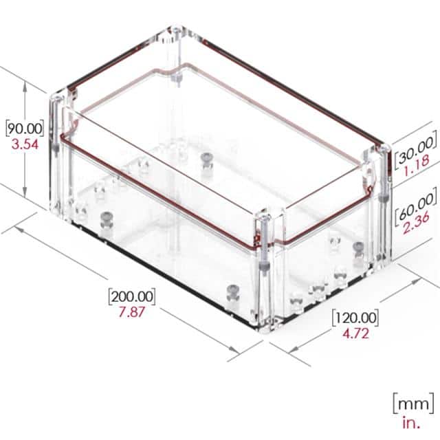 RB85P12C24C BOX PLASTIC CLEAR