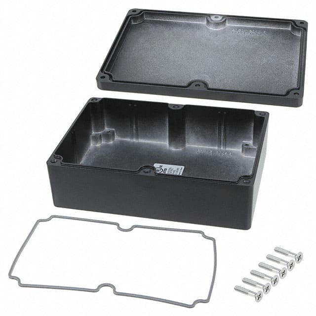 AN-1306-AB BOX ALUM BLACK 6.730"L X 4.670"W
