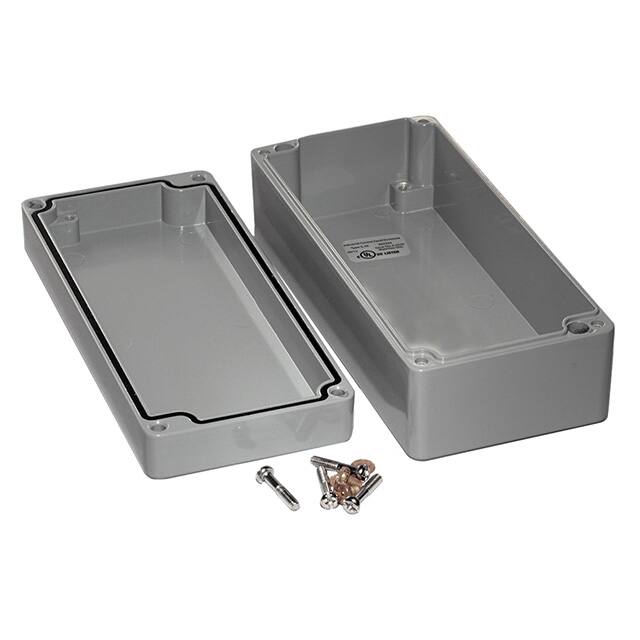 1590Z135GY BOX ALUM GRAY 6.890"L X 3.150"W