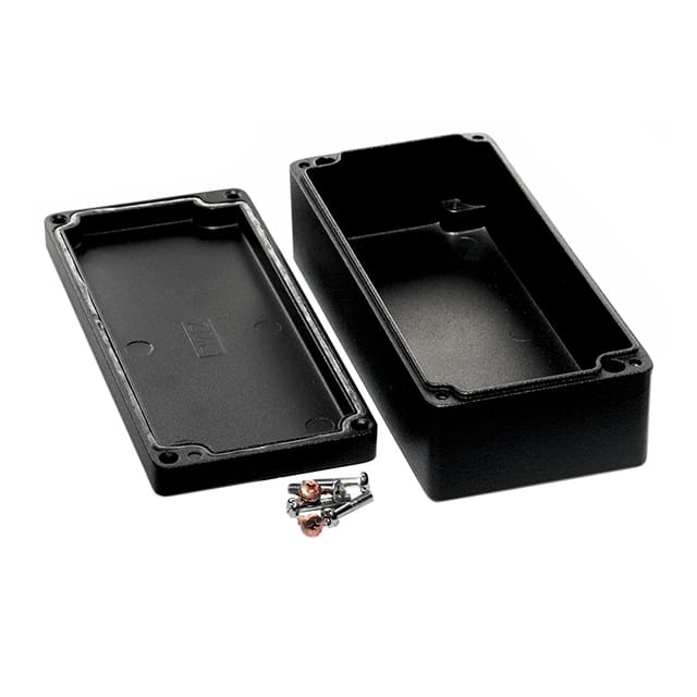1590Z130BK BOX ALUM BLACK 6.890"L X 3.150"W