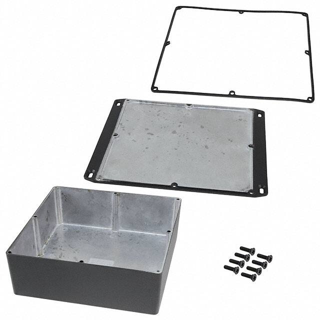 1590WFFLBK BOX ALUM BLACK 7.402"L X 7.402"W