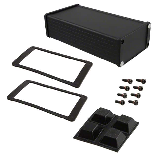 1457K1601BK BOX ALUM BLACK 6.666"L X 3.425"W