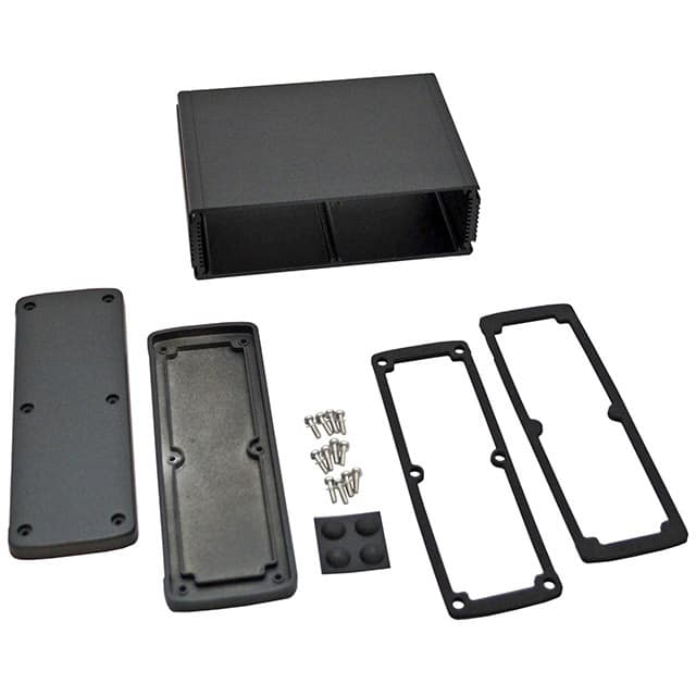 EXN-23364-BK BOX ALUM BLACK 5.079"L X 6.996"W