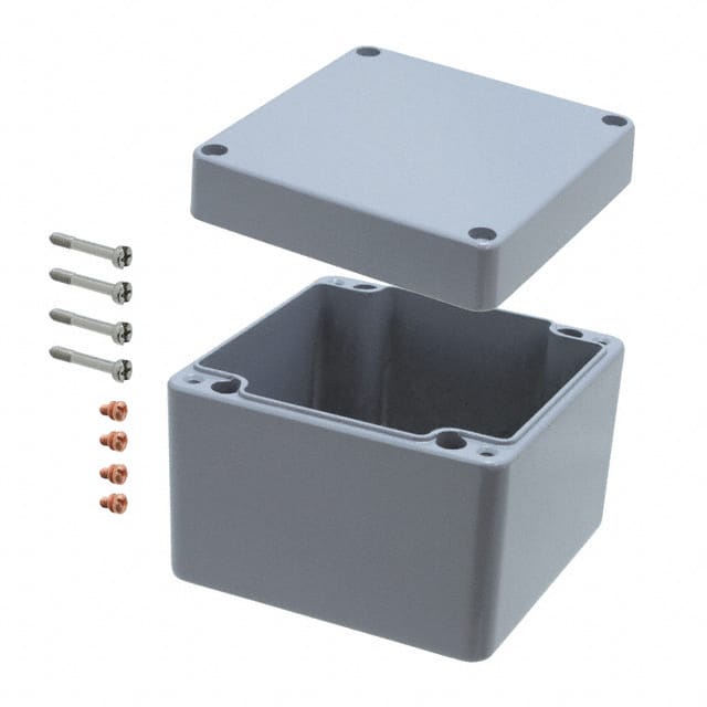 011010080 BOX ALUM GRAY 3.937"L X 3.937"W