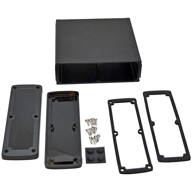 EXN-23365-BKP BOX ALUM BLACK 6.654"L X 6.996"W