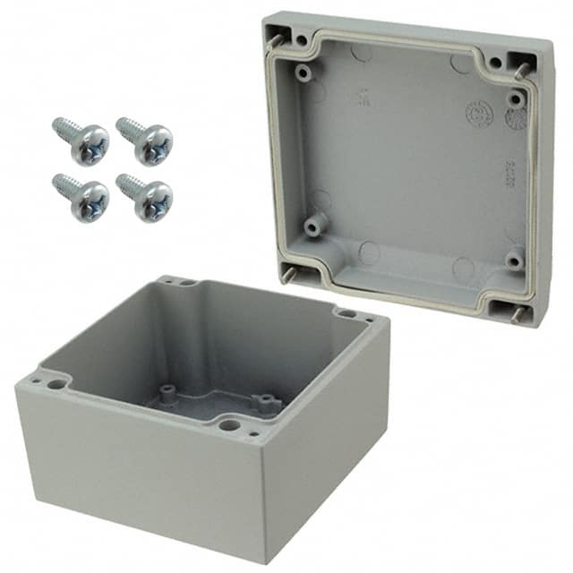 041212080 BOX ALUM GRAY 4.724"L X 4.724"W