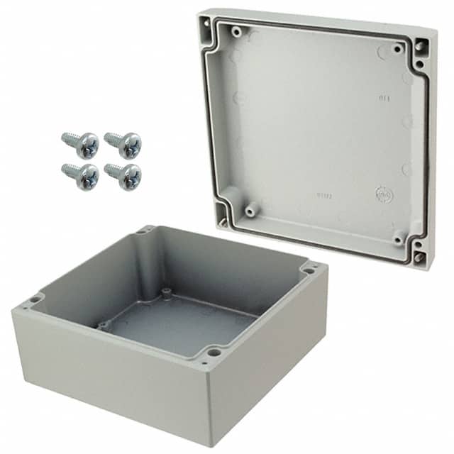 041616080 BOX ALUM GRAY 6.299"L X 6.299"W