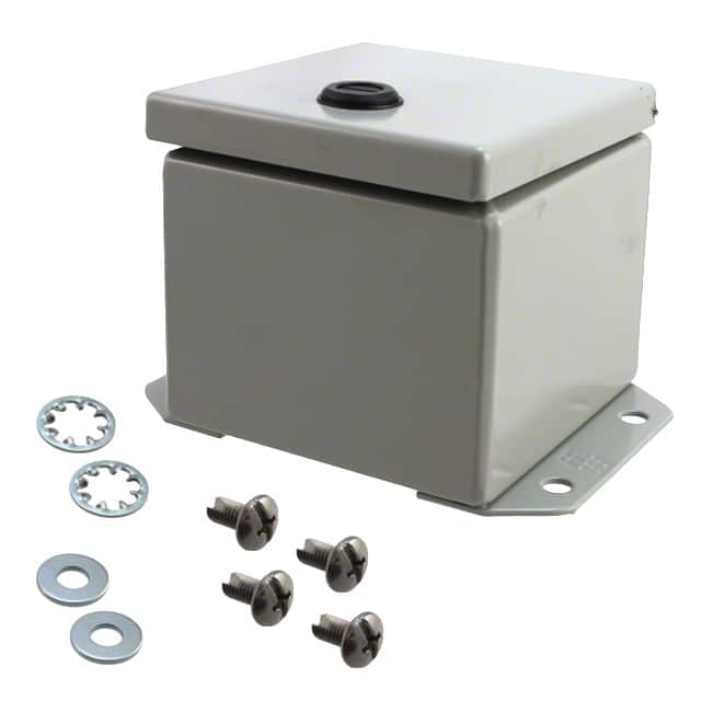 EJ443 BOX STEEL GRAY 4"L X 4"W