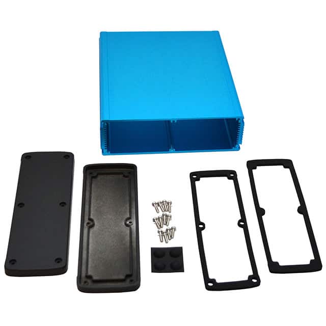 EXN-23366-BL BOX ALUM BLK/BLU 8.23"L X 7"W