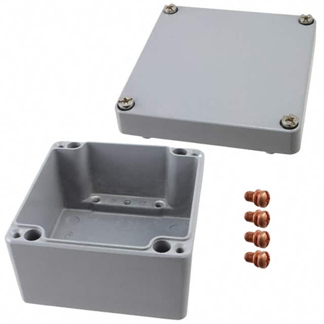 011212080 BOX ALUM GRAY 4.803"L X 4.724"W