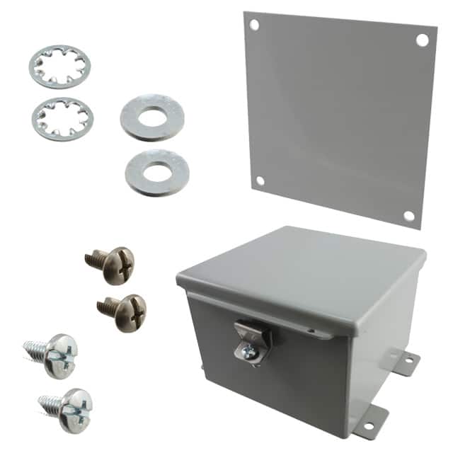 1414PHE BOX STEEL GRAY 6"L X 6"W