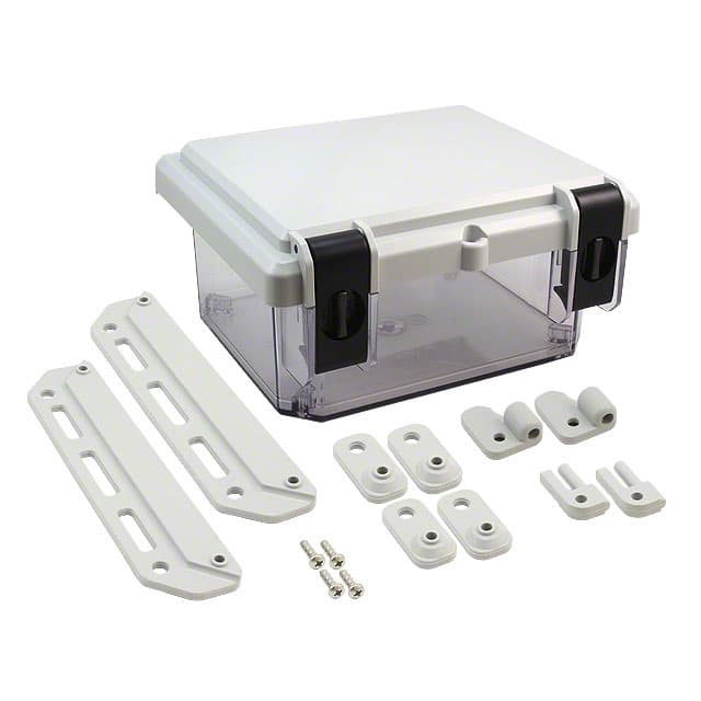 I342HLCG BOX PLSTC CLR/GRY 11.75" X 9.98"