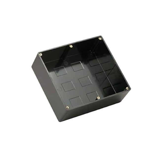 0280 BOX PLASTIC BLACK 8.45"LX7.44"W