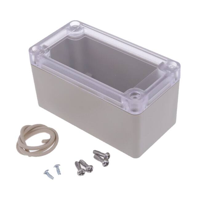 RP1045C BOX ABS GRY/CL 3.740"L X 1.970"W