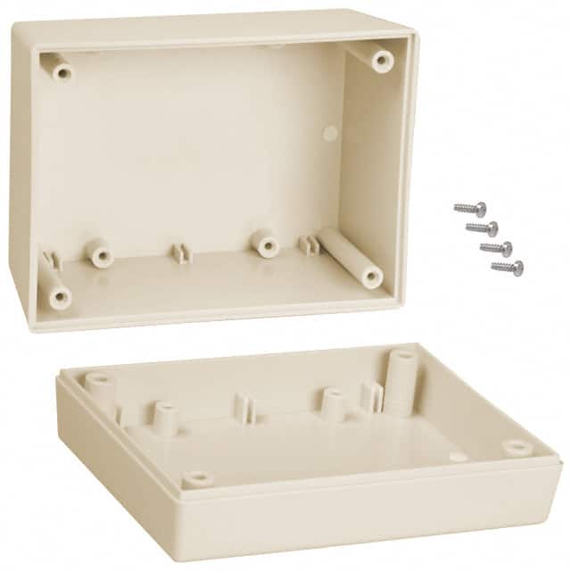133,AL BOX ABS ALMOND 4.380"L X 3.250"W