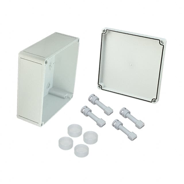 110-404 BOX PLAS GRAY 4.330"L X 4.330"W
