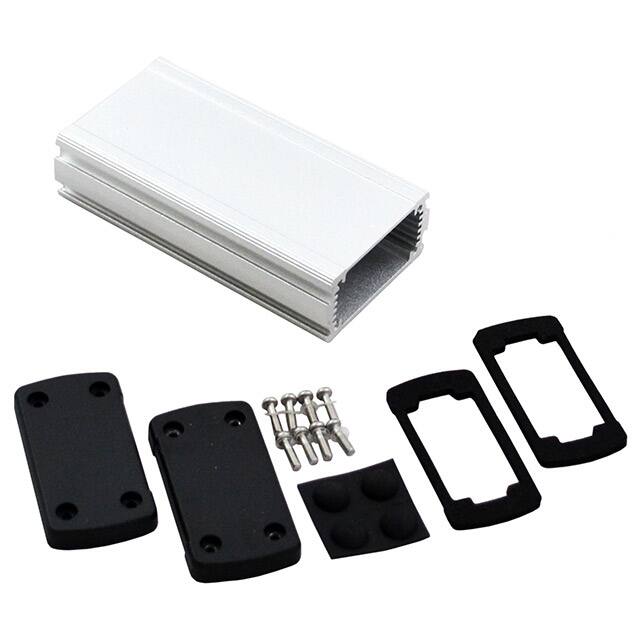 EXN-23352-SV BOX ALUM BLK/SLV 5.08"L X 2.71"W
