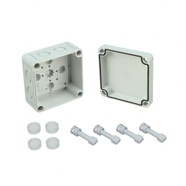 127-403 BOX PC GRAY 3.700"L X 3.700"W